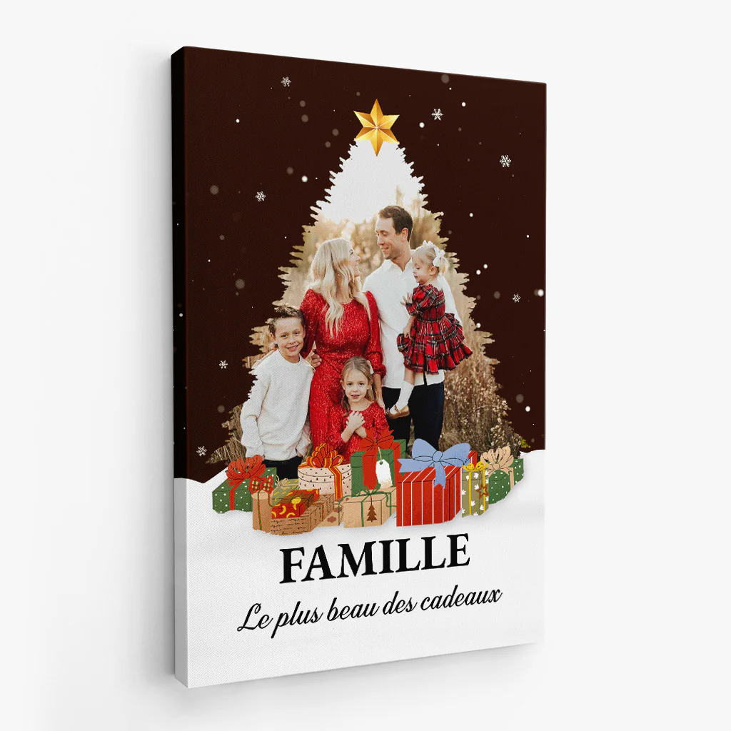 Toile Famille Personnalisée Photo - Un Peu De Bruit Beaucoup D’amour - Image 2