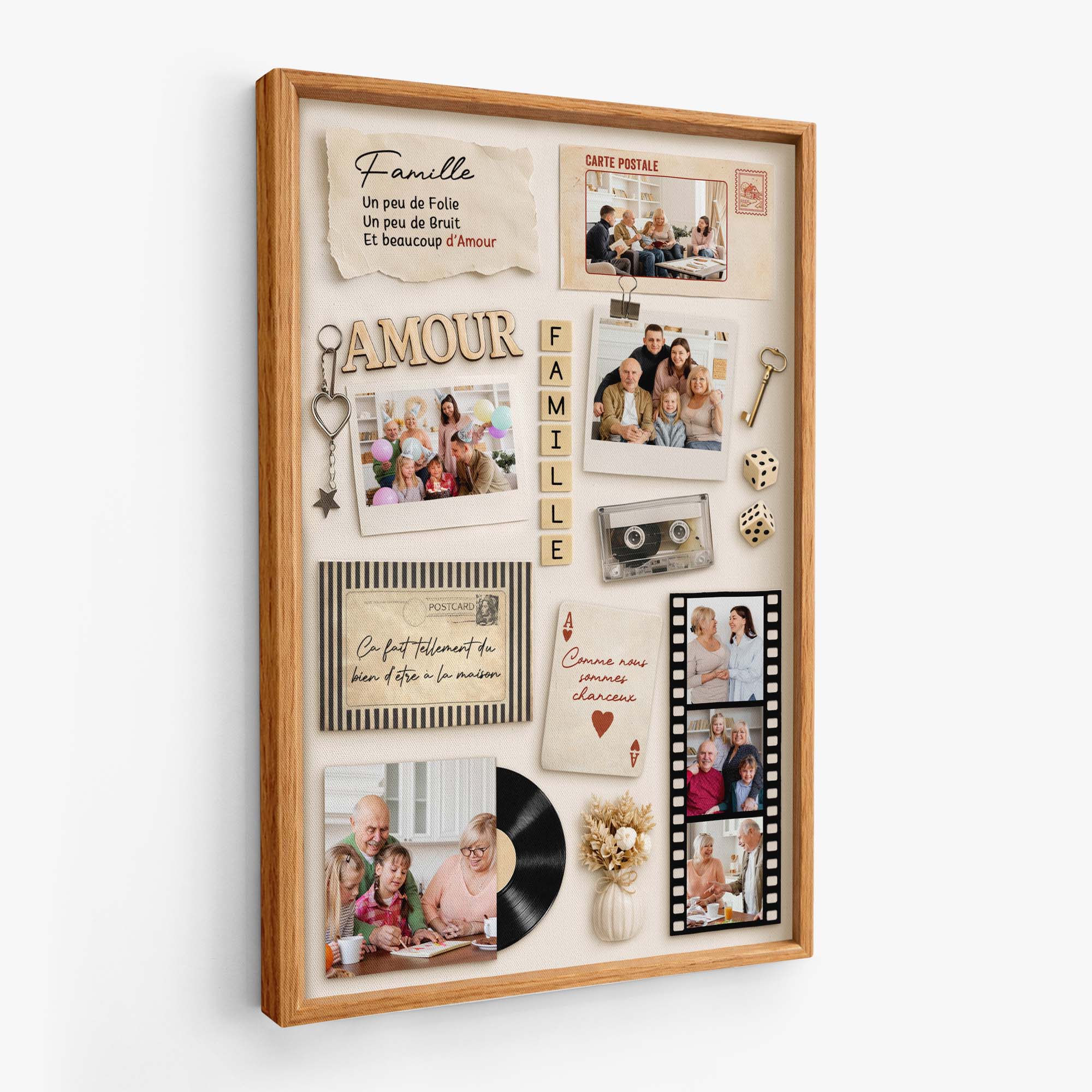 Tableau Personnalisé Famille Photo - La Chance De Notre Famille - Image 2
