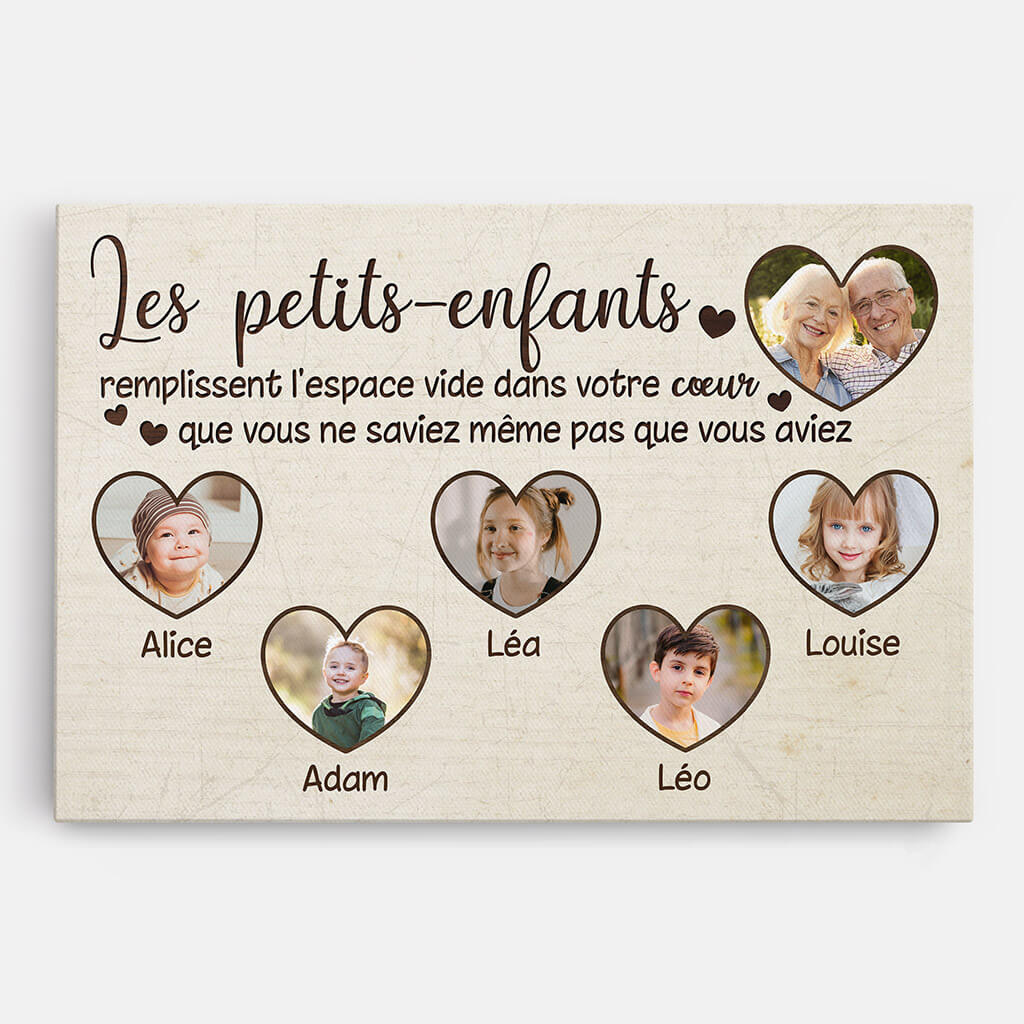 Toile Personnalisée - Un Petit-Enfant Remplit l'Espace Vide Dans Votre Cœur