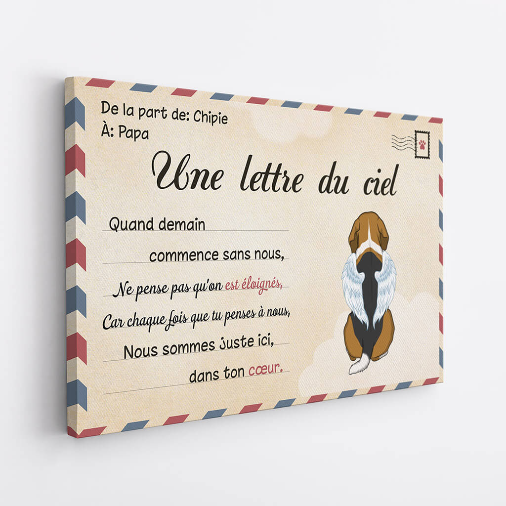 Toile Personnalisée - Une Lettre Du Ciel Chien - Image 2