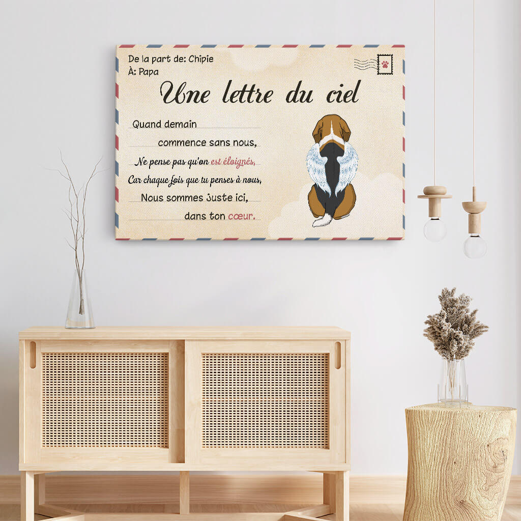Toile Personnalisée - Une Lettre Du Ciel Chien - Image 3
