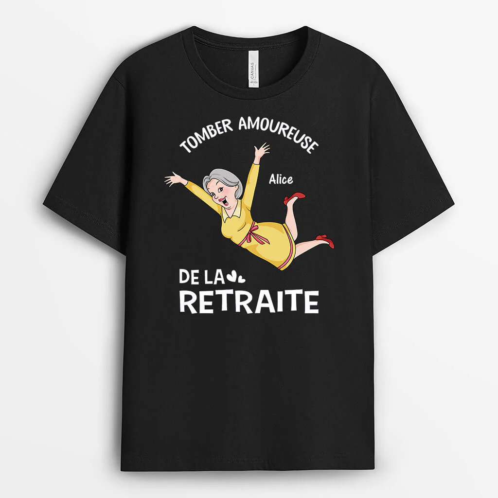 Tee Shirt Retraite Homme Personnalisé – Tomber Amoureux De La Retraite - Image 2