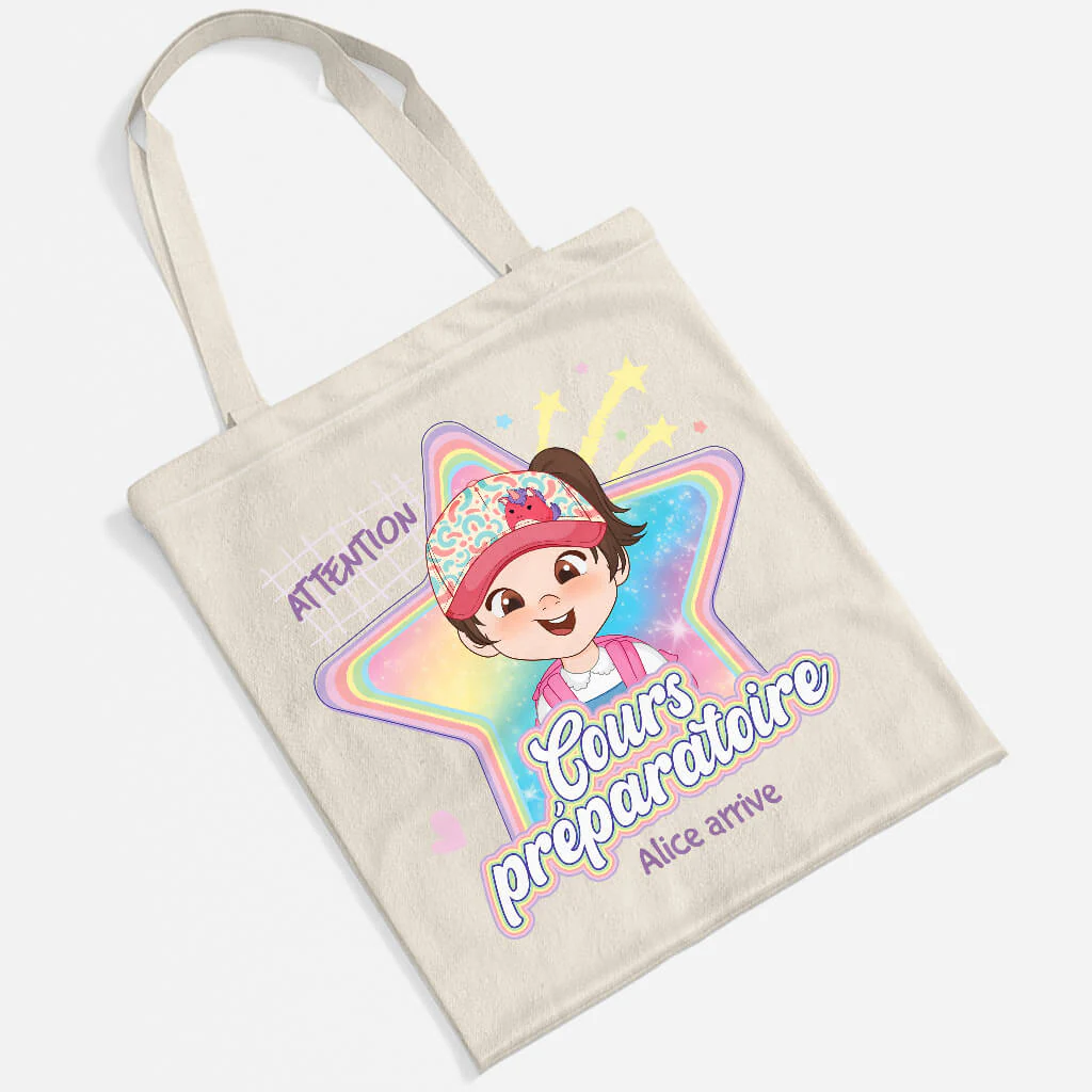 Attention La Maternelle Licorne - Tote Bag Enfant Personnalisé - Image 2