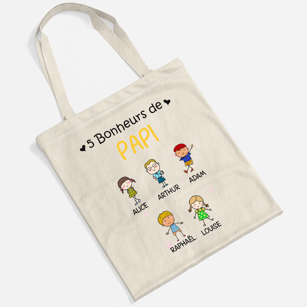 Tote Bag Personnalisé Mamie - Bonheurs De Mamie - Image 2