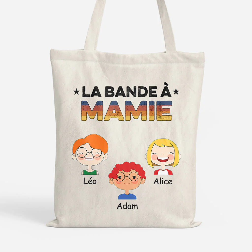 Tote Bag Mamie Personnalisé - La Bande À Mamie Clair