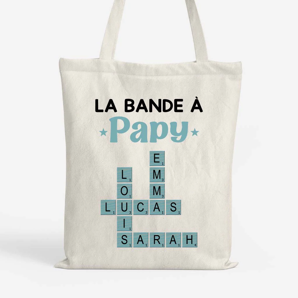 Tote Bag Mot Croisé Famille Personnalisé - La Bande À Maman Papa