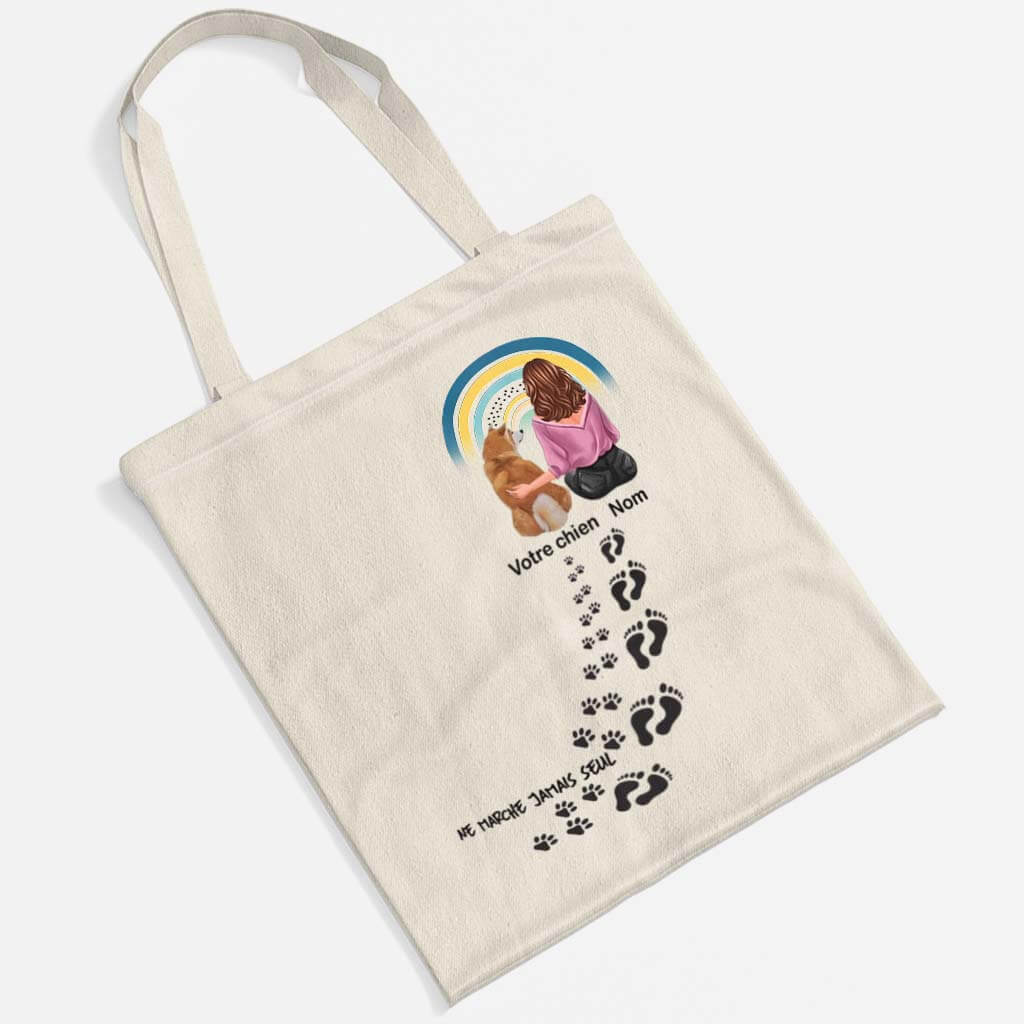 Tote Bag Personnalisé Chien | Ne Marche Jamais Seule Version Chien - Image 2