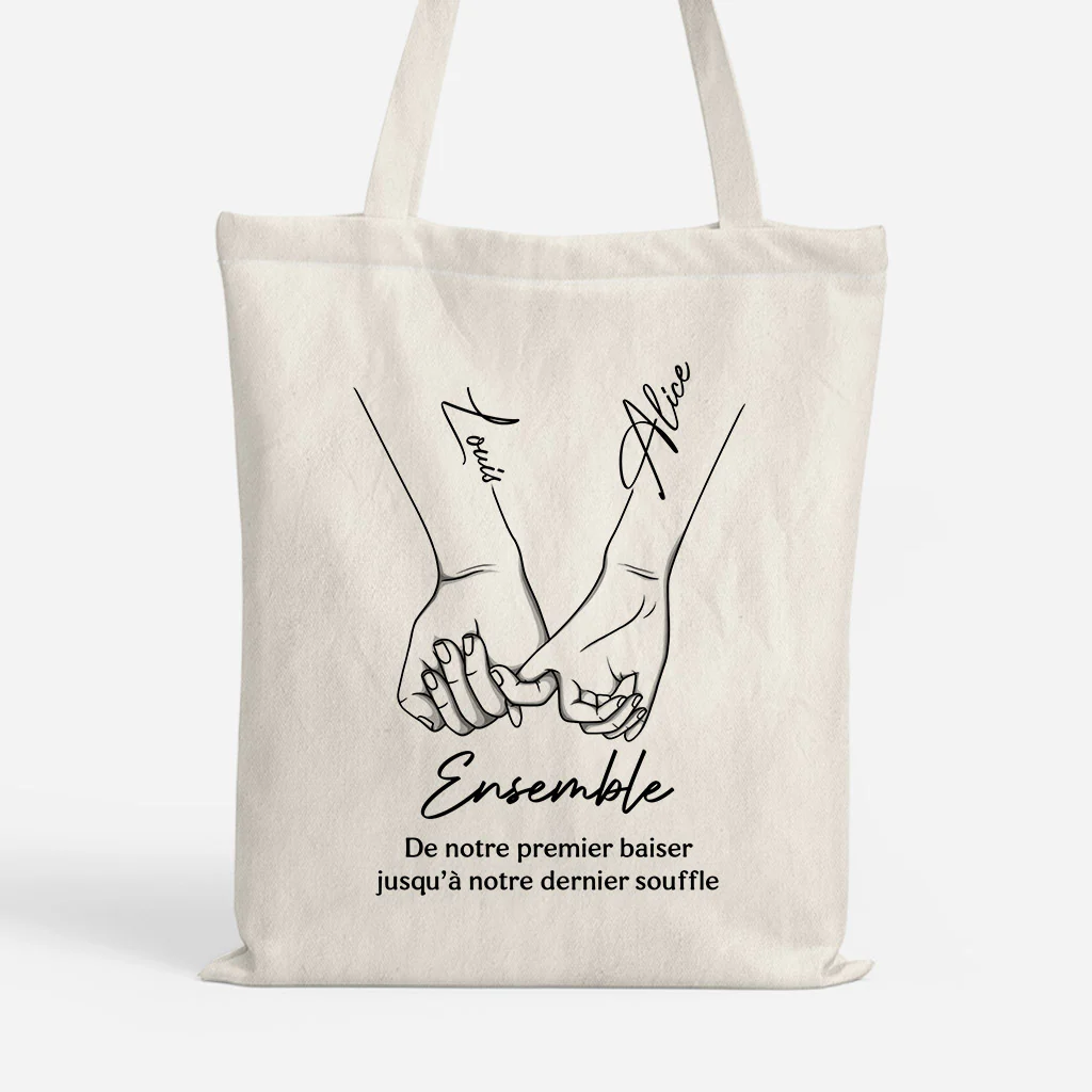 Tote Bag Personnalisé Couple - De Notre Premier Baiser