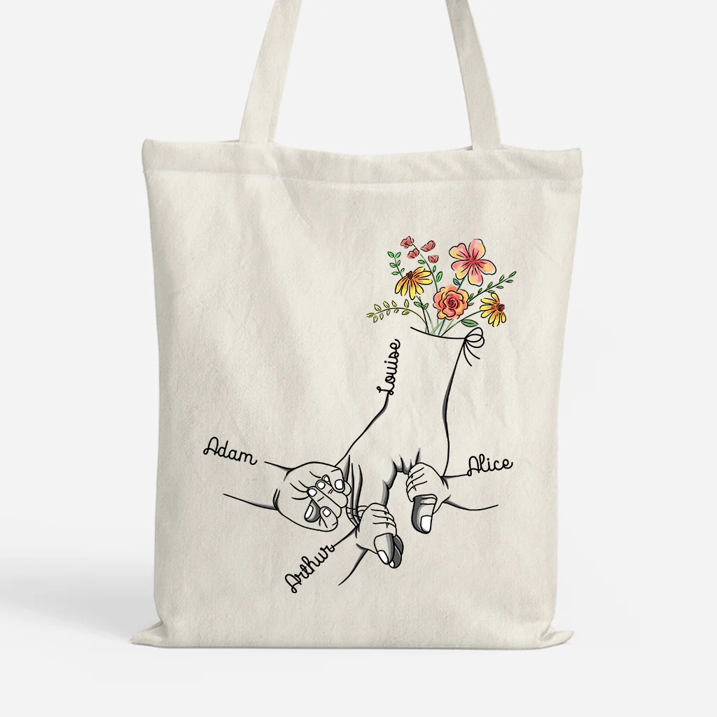 Tote Bag Personnalisé Mamie Maman - Tenir Sa Main