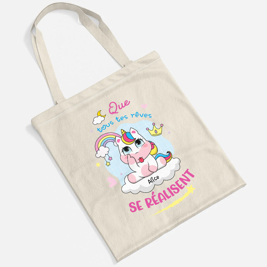 Tote Bag Que Tous Tes Rêves Se Réalisent Personnalisé - Image 2