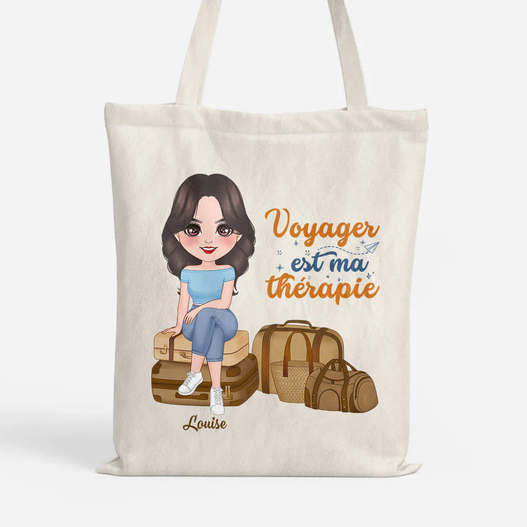 Voyager Est Ma Thérapie - Femme Tote Bag Personnalisé