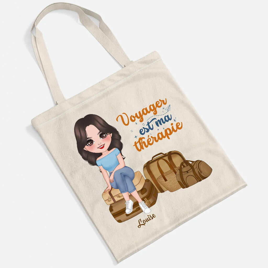 Voyager Est Ma Thérapie - Femme Tote Bag Personnalisé - Image 2