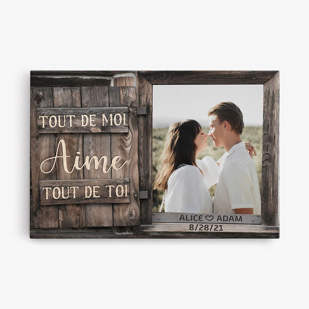 Toile Personnalisée Couple - Tout De Moi