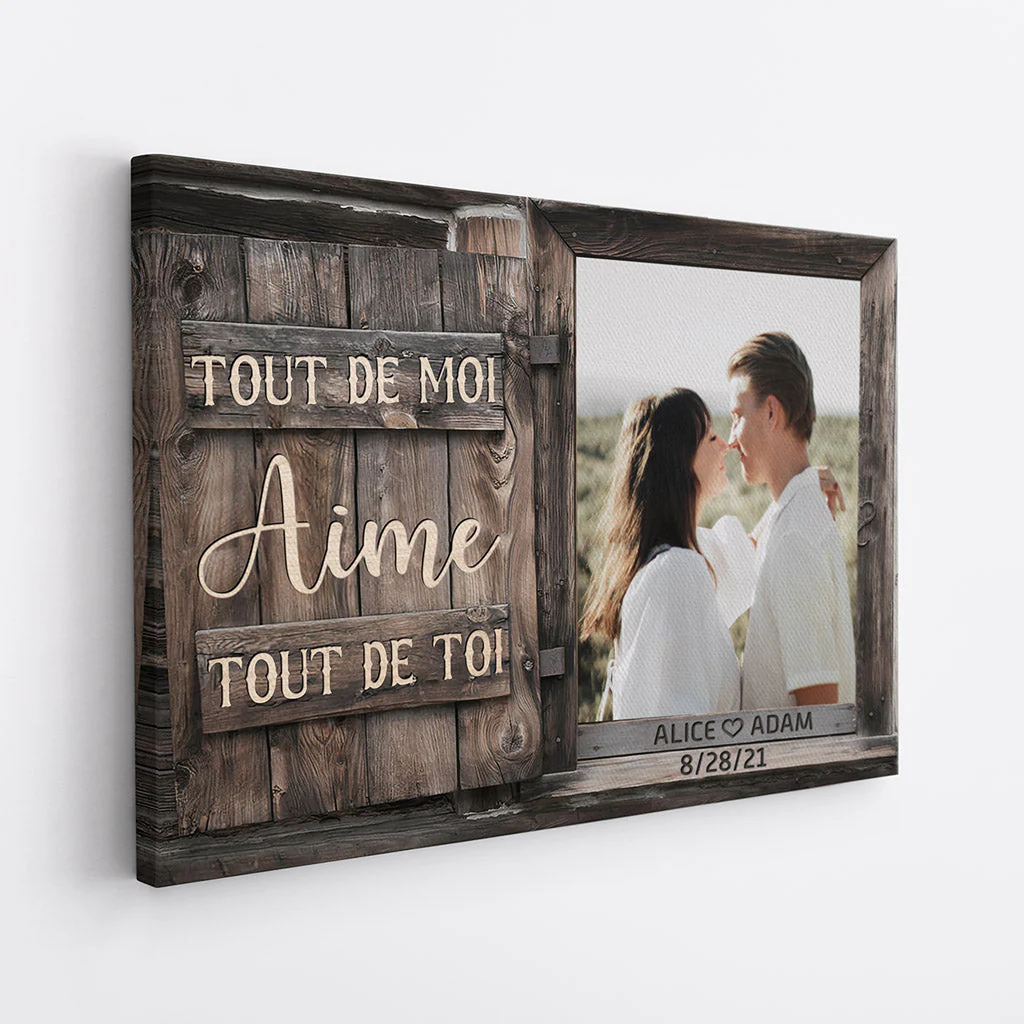 Toile Personnalisée Couple - Tout De Moi - Image 2