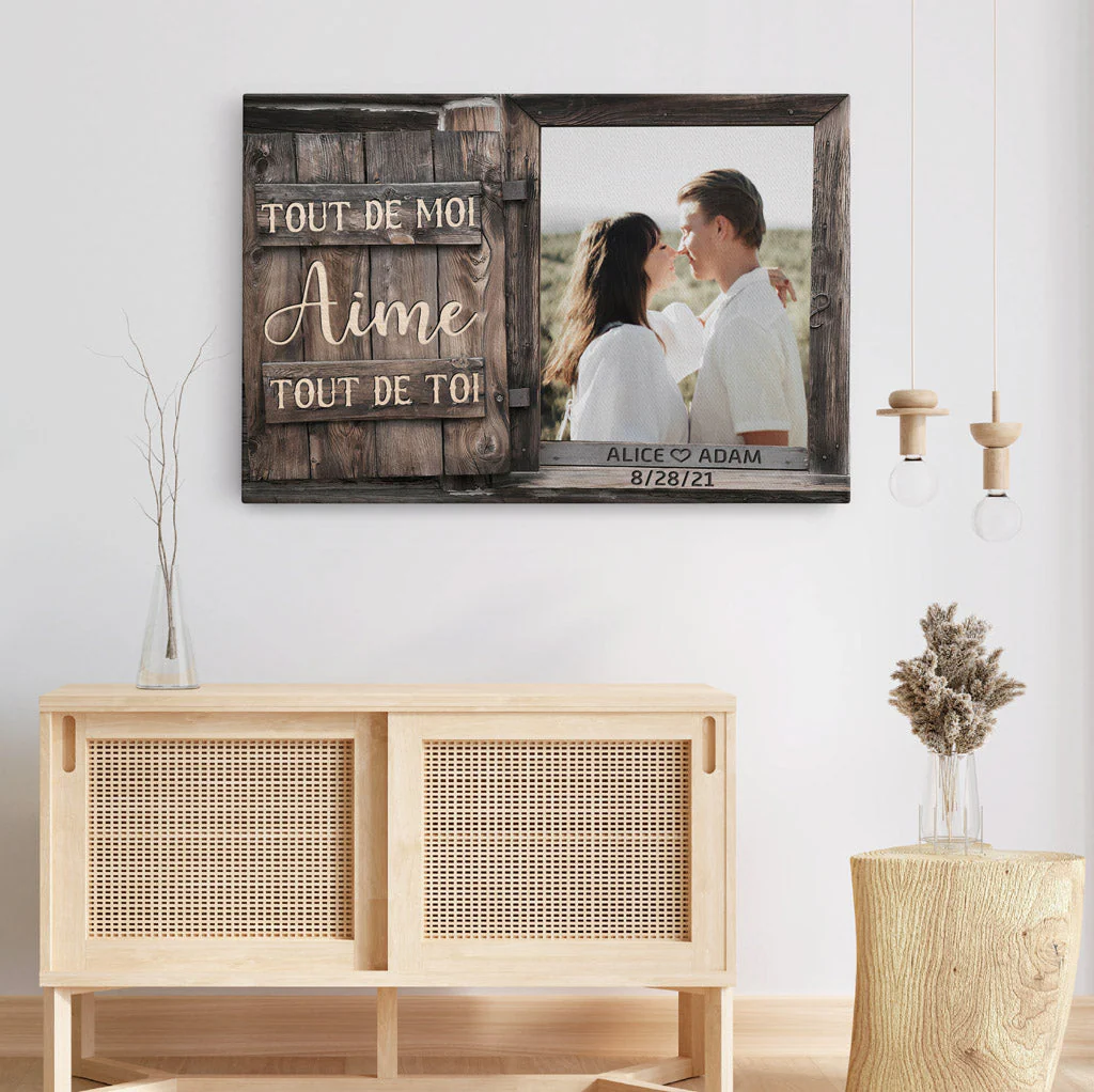 Toile Personnalisée Couple - Tout De Moi - Image 3