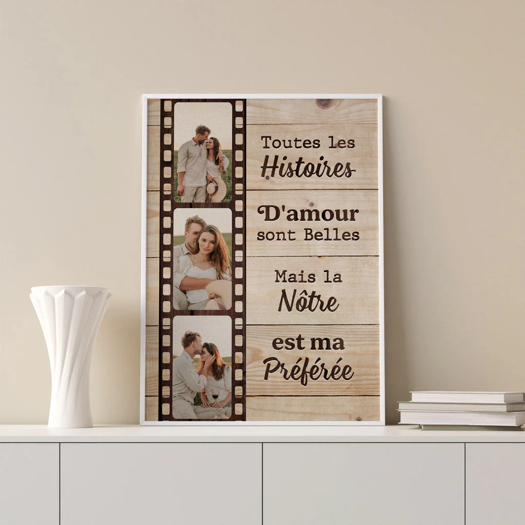 Poster Couple Personnalisé - Toutes Les Histoires D'Amour Vertical - Image 3