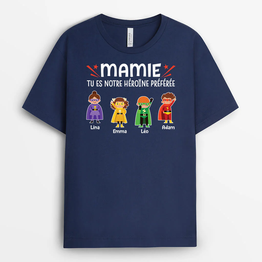 Tu Es Notre Héroïne Préférée - T-shirt Famille Personnalisé Pour Maman Et Mamie - Image 2