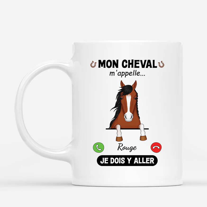 Tasse Cheval Personnalisé - Mon Cheval M'appelle