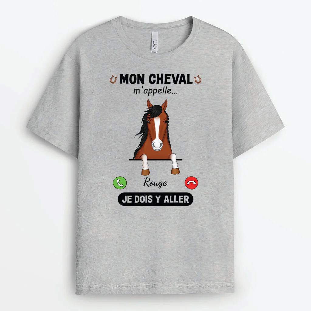 Un Appel De Mon Cheval - T Shirt Personnalisé Cheval - Image 2