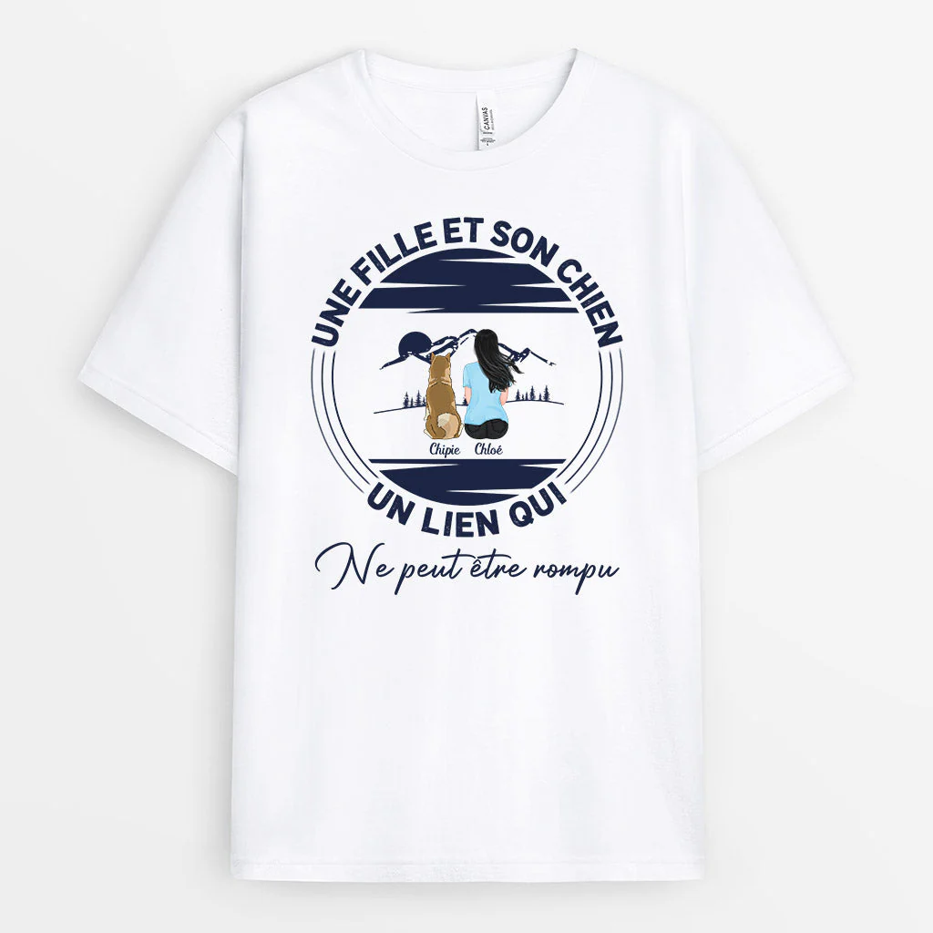 Tee Shirt Personnalisé Femme - Une Fille Et Son Chien - Image 2