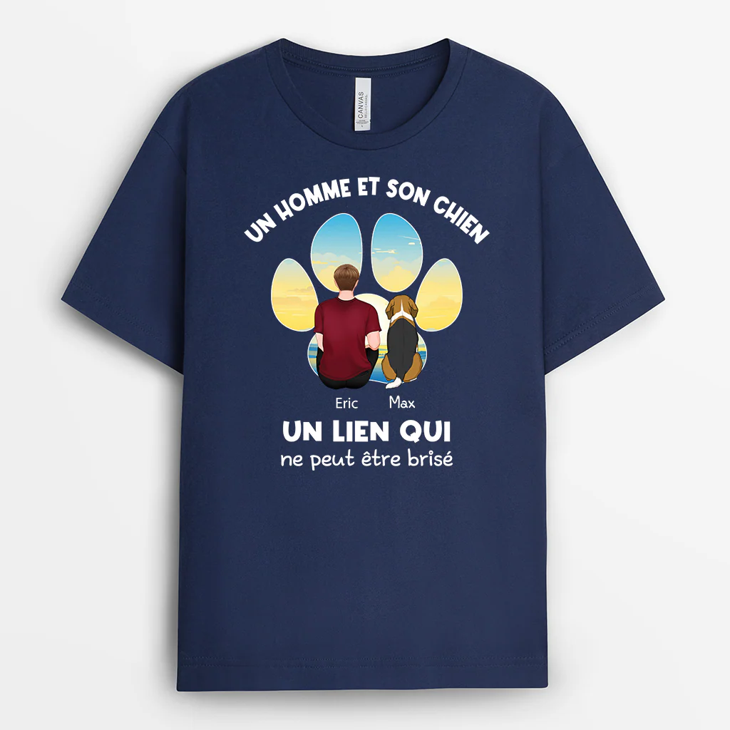 T Shirt Pour Chien Personnalisé | Une Fille Et Son Chien - Image 2