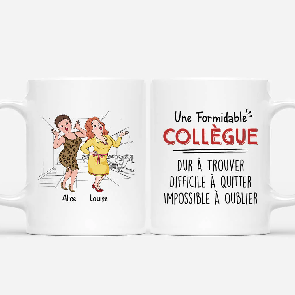 Mug personnalisé collègue amie - Une formidable collègue