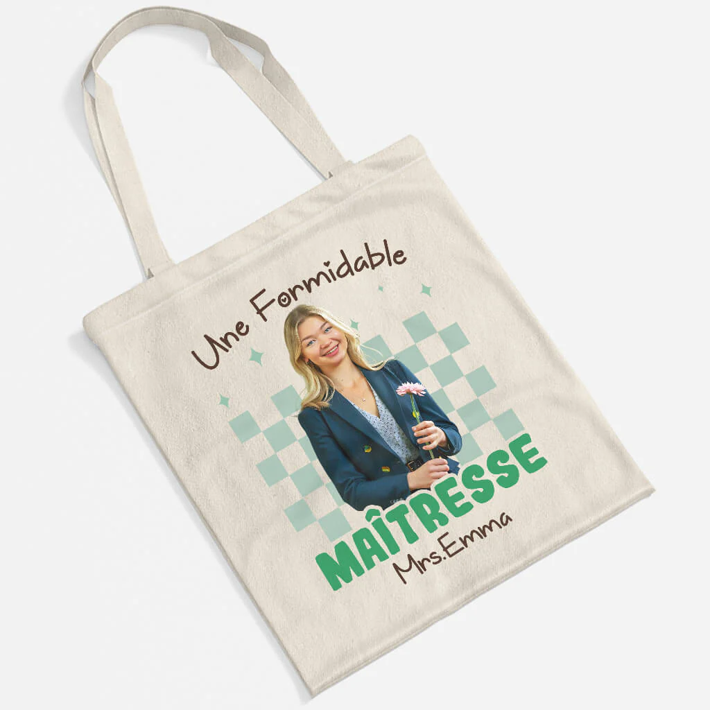 Une Formidable Maîtresse - Tote Bag Personnalisé Pour Maîtresse - Image 2