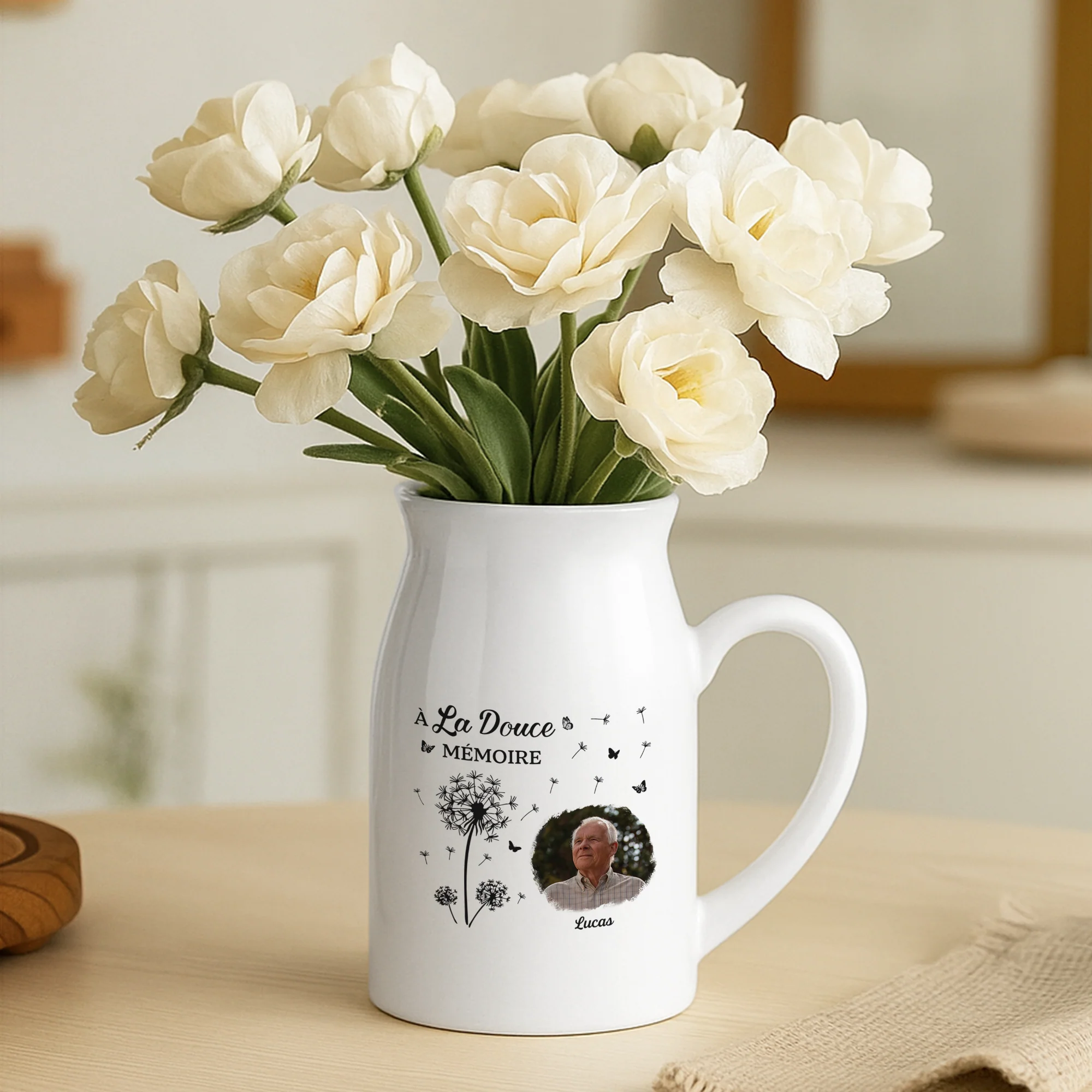 Vase Personnalisé Avec Photo Commémorative - Pissenlit Pour Toi - Image 2