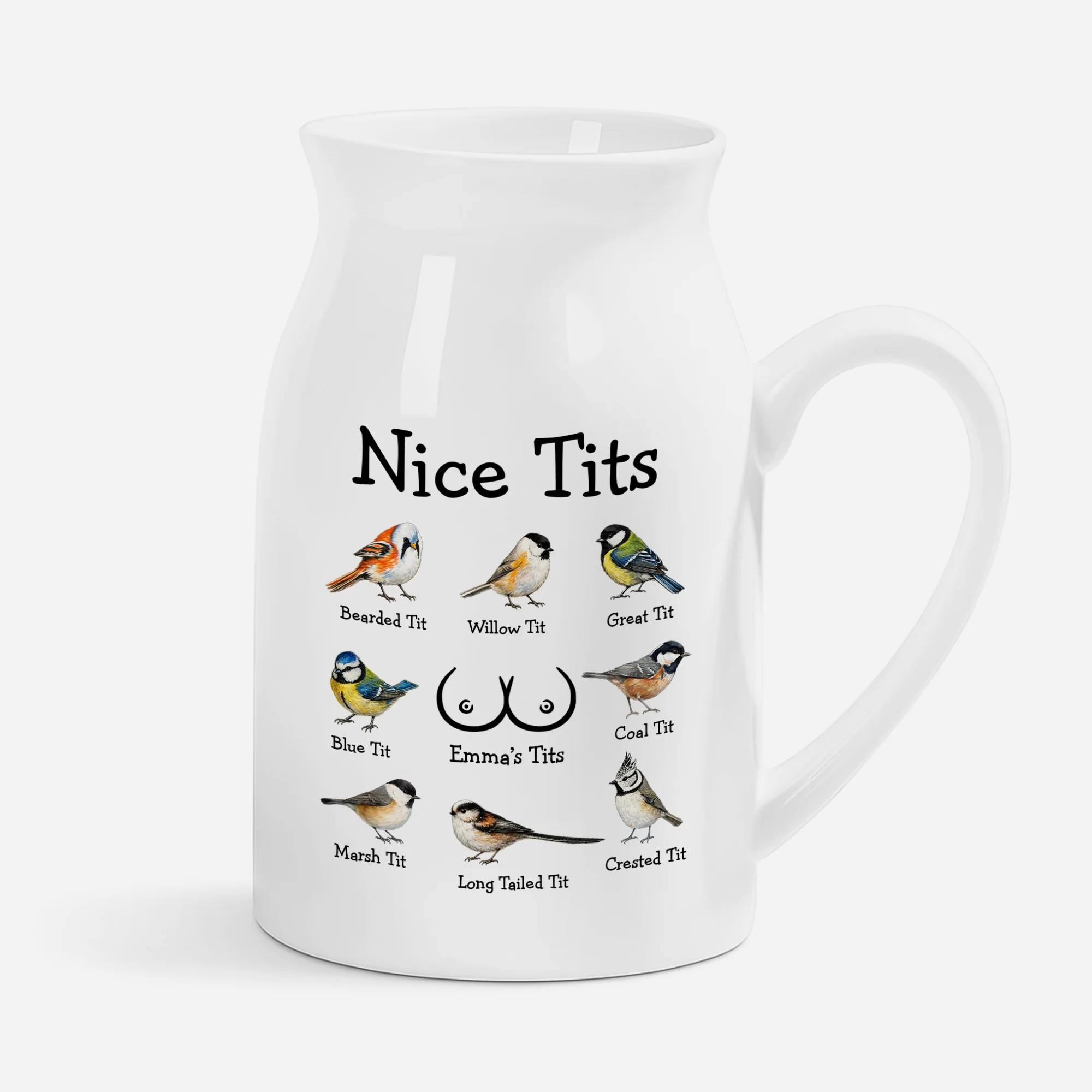 Vase Personnalisé Couple Avec Humour - Jolies Mésanges De Ma Femme