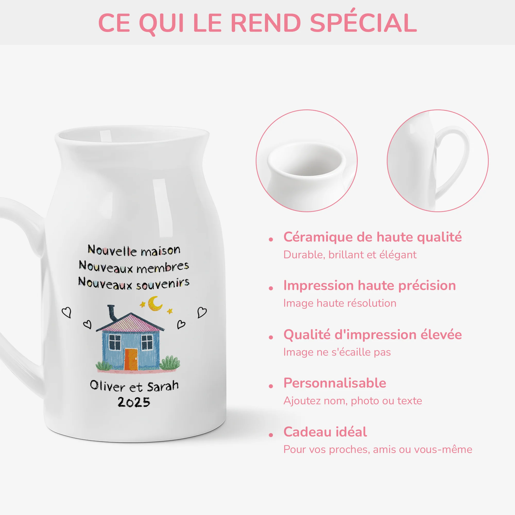 Vase Personnalisable Couple - Nouvelle Maison Colorée - Image 4