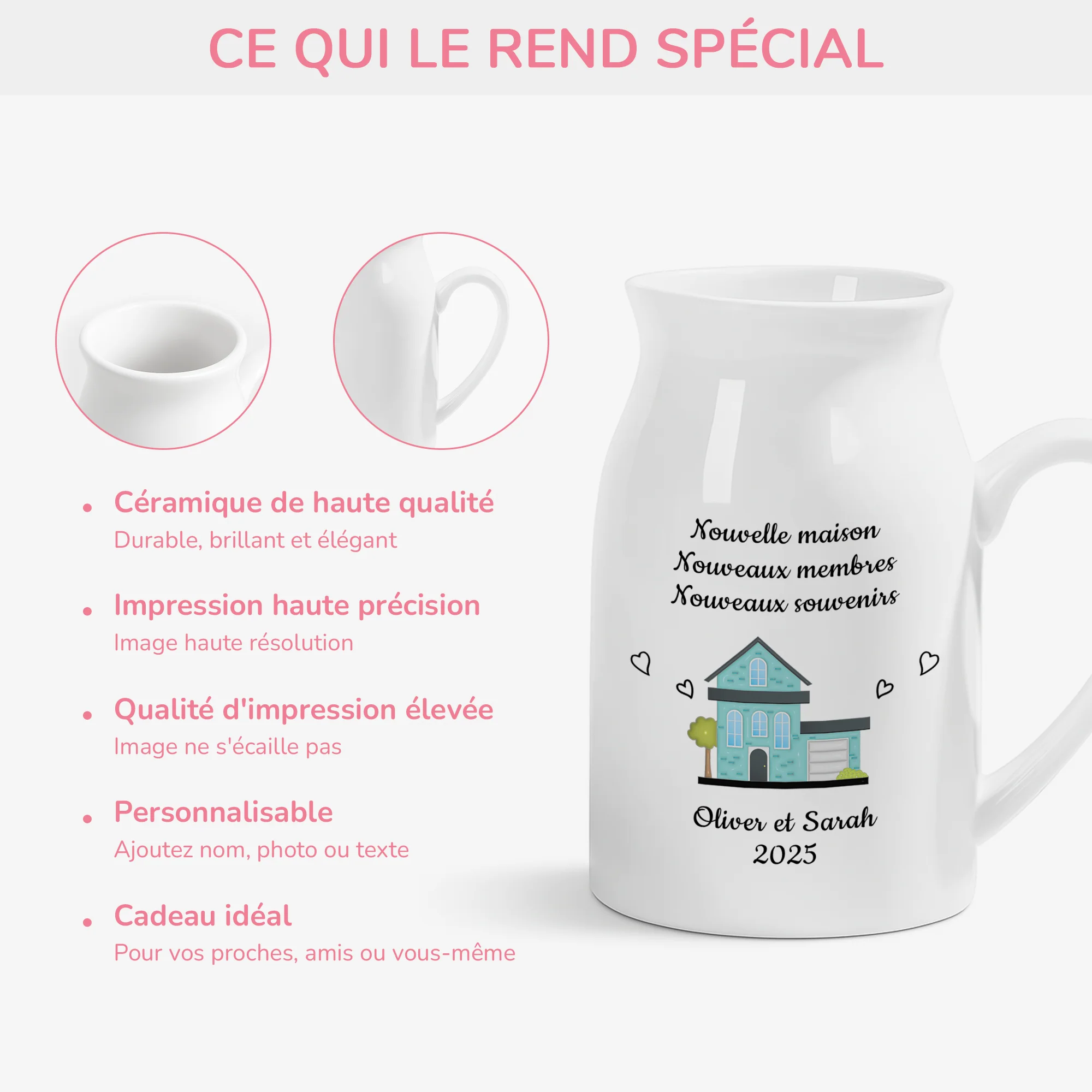 Vase Personnalisé Couple – Nouvelle Maison, Nouveaux Souvernirs - Image 4