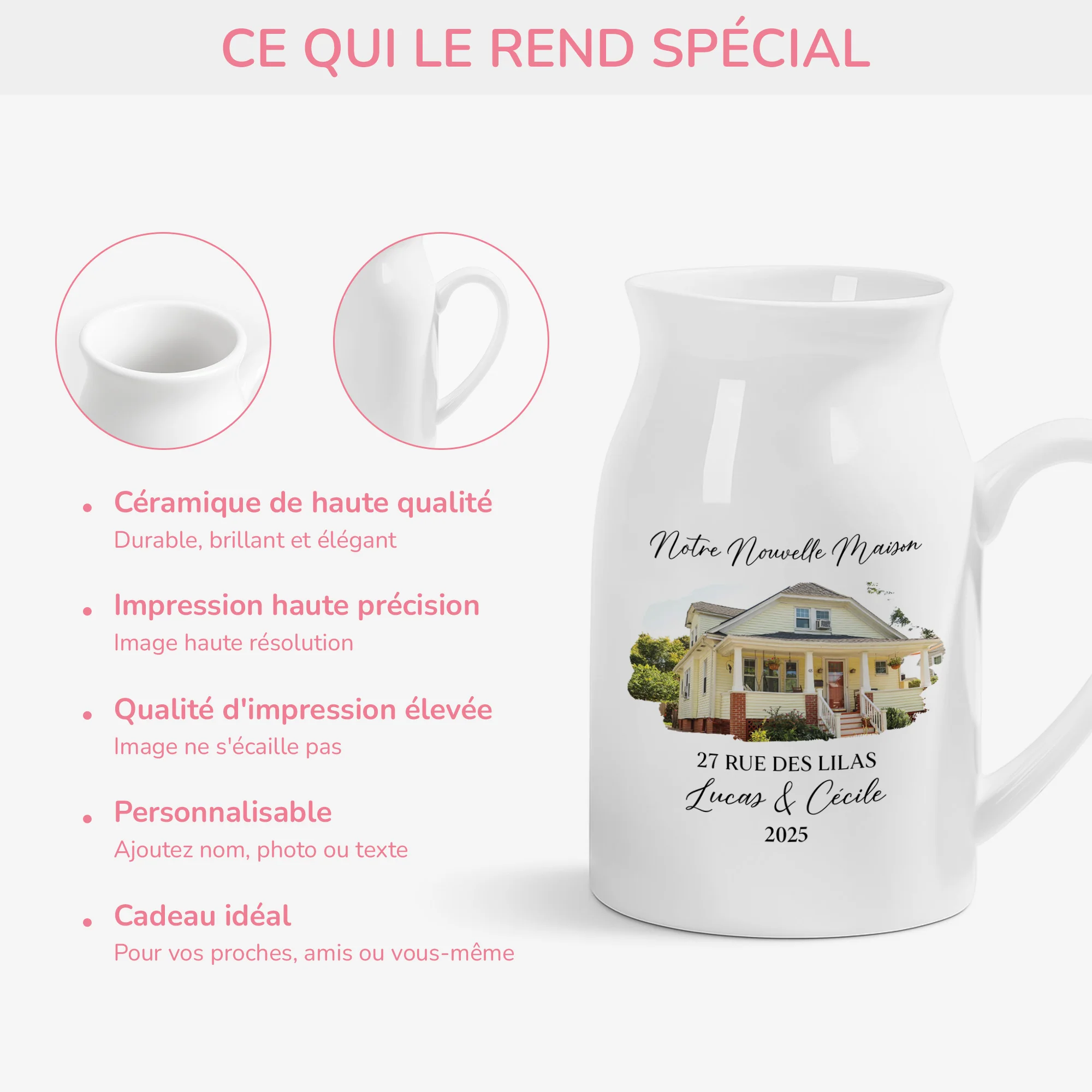 Vase Personnalisé Famille - Notre Nouvelle Maison - Image 4