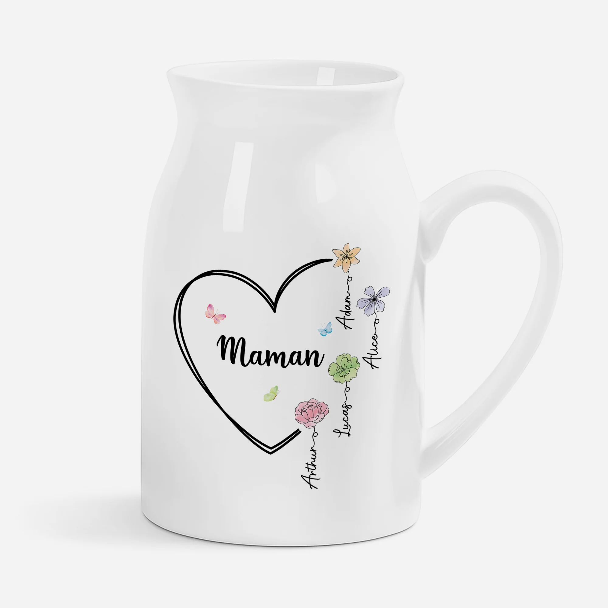Vase Personnalisable | Belles Fleurs De Maman Mamie