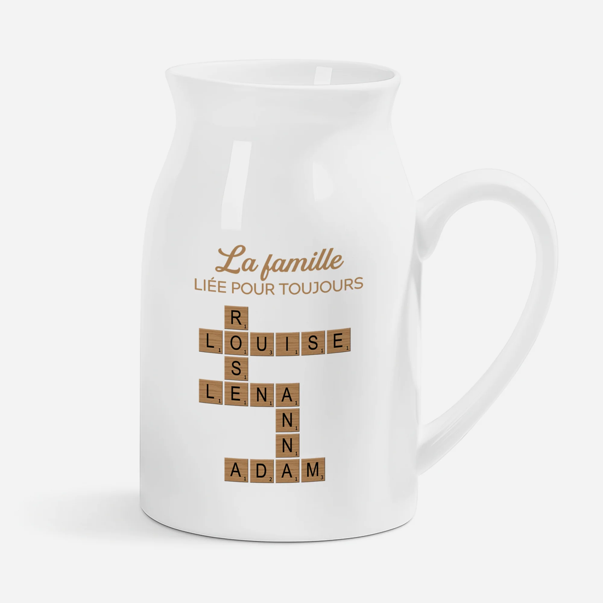 Vase Personnalisé - Mots-Croisés De Famille