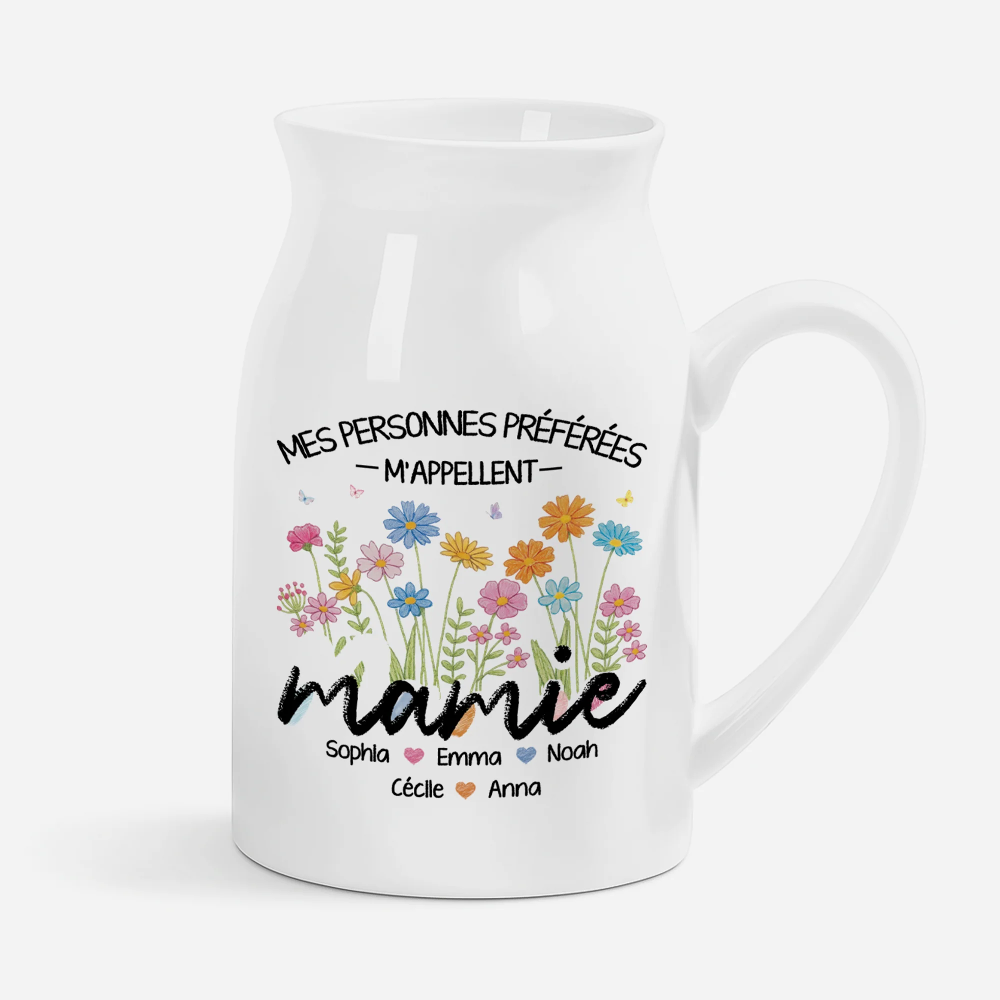 Vase Personnalisé Maman - Mes Personnes M'Appellent Mamie Maman