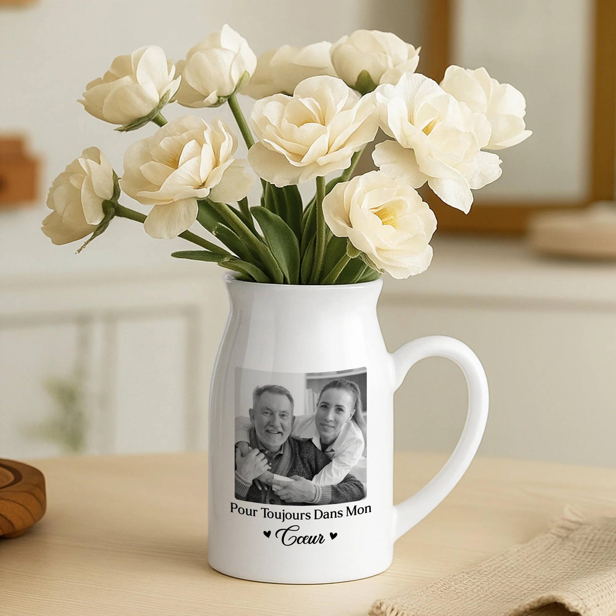 Vase Personnalisé | Maman Papa Toujours Avec Toi - Image 2