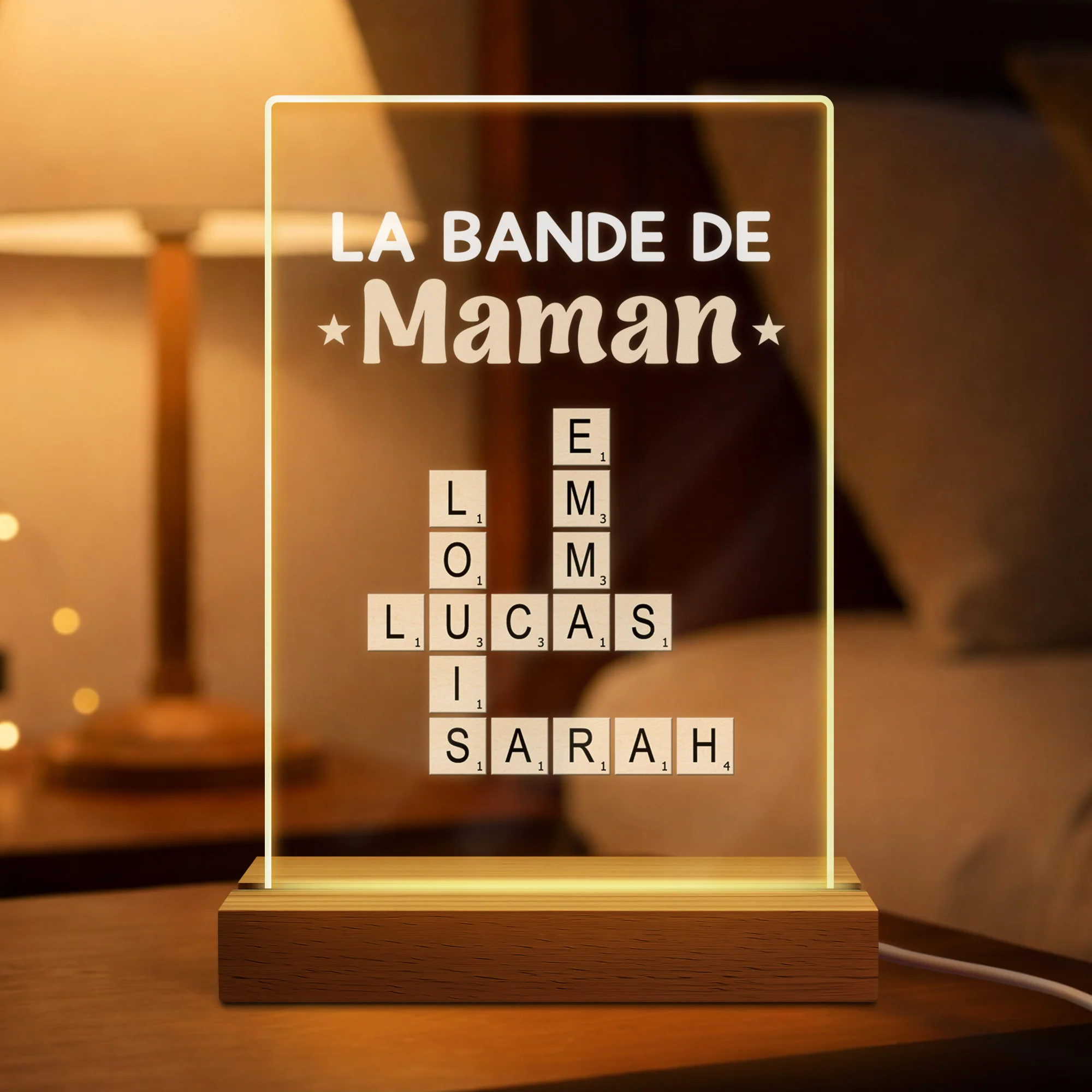Veilleuse LED Personnalisée -  La Bande De Maman