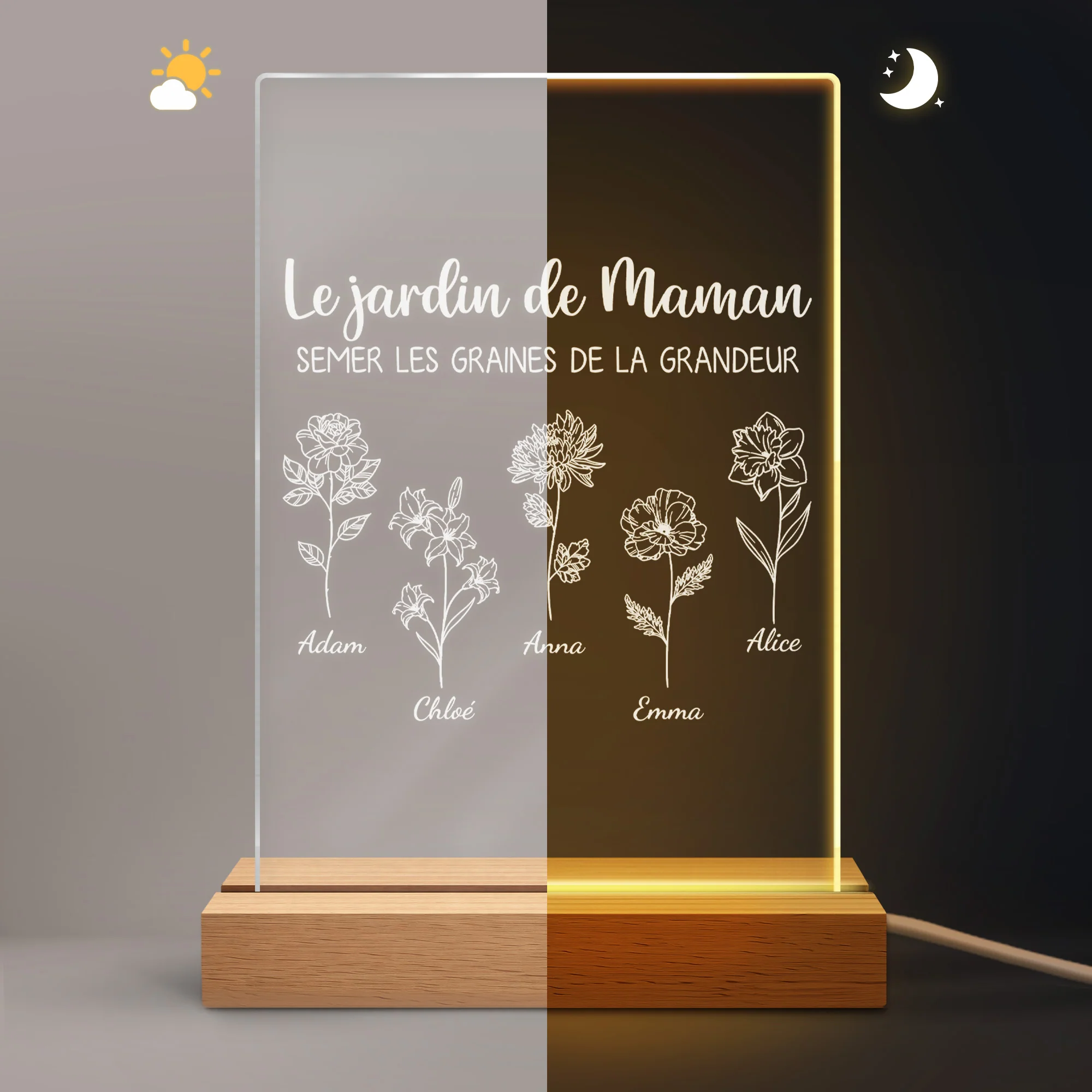 Lampe Veilleuse Personnalisée | Le Jardin De Mamie Maman - Image 5