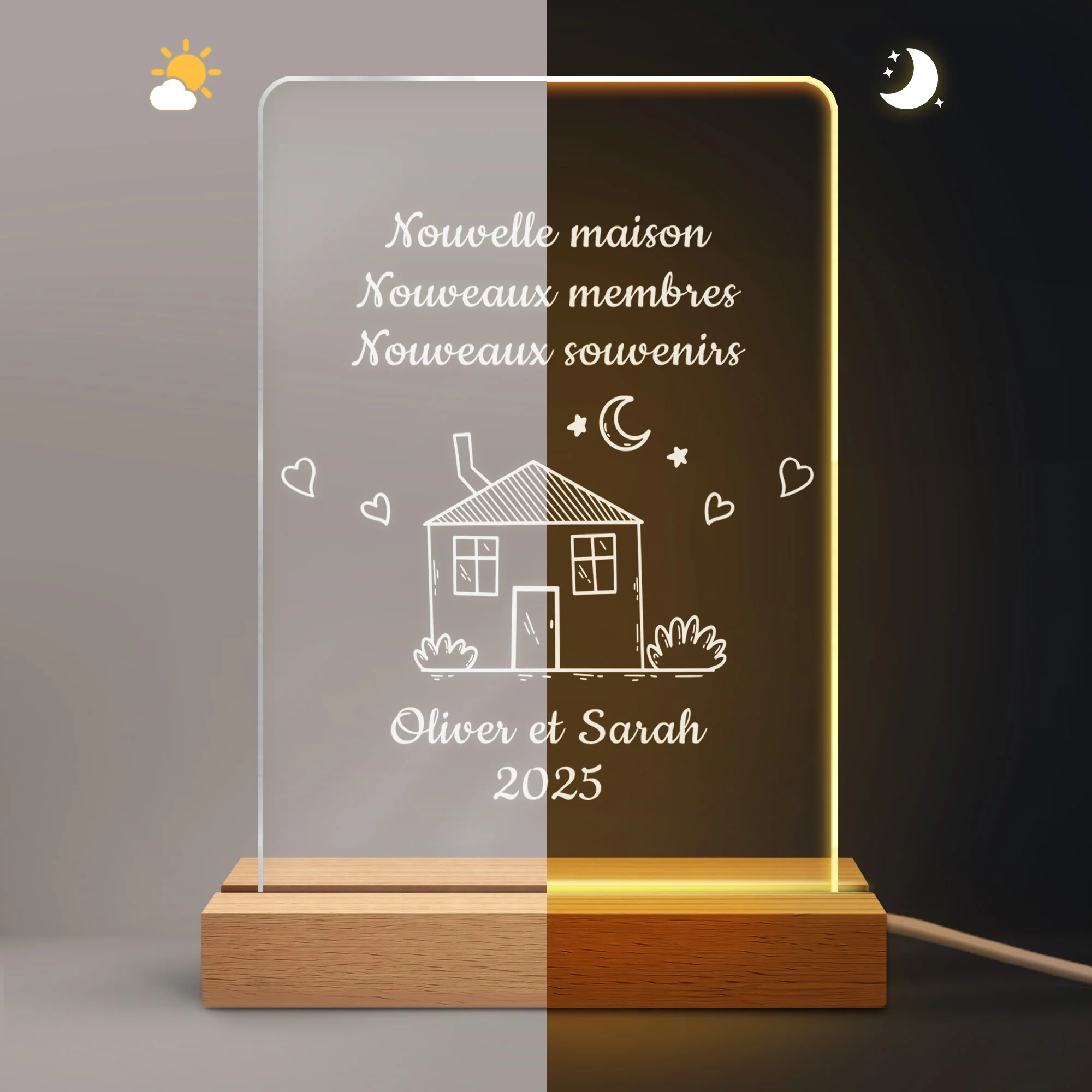 Veilleuse Personnalisée - Nouvelle Maison - Image 5