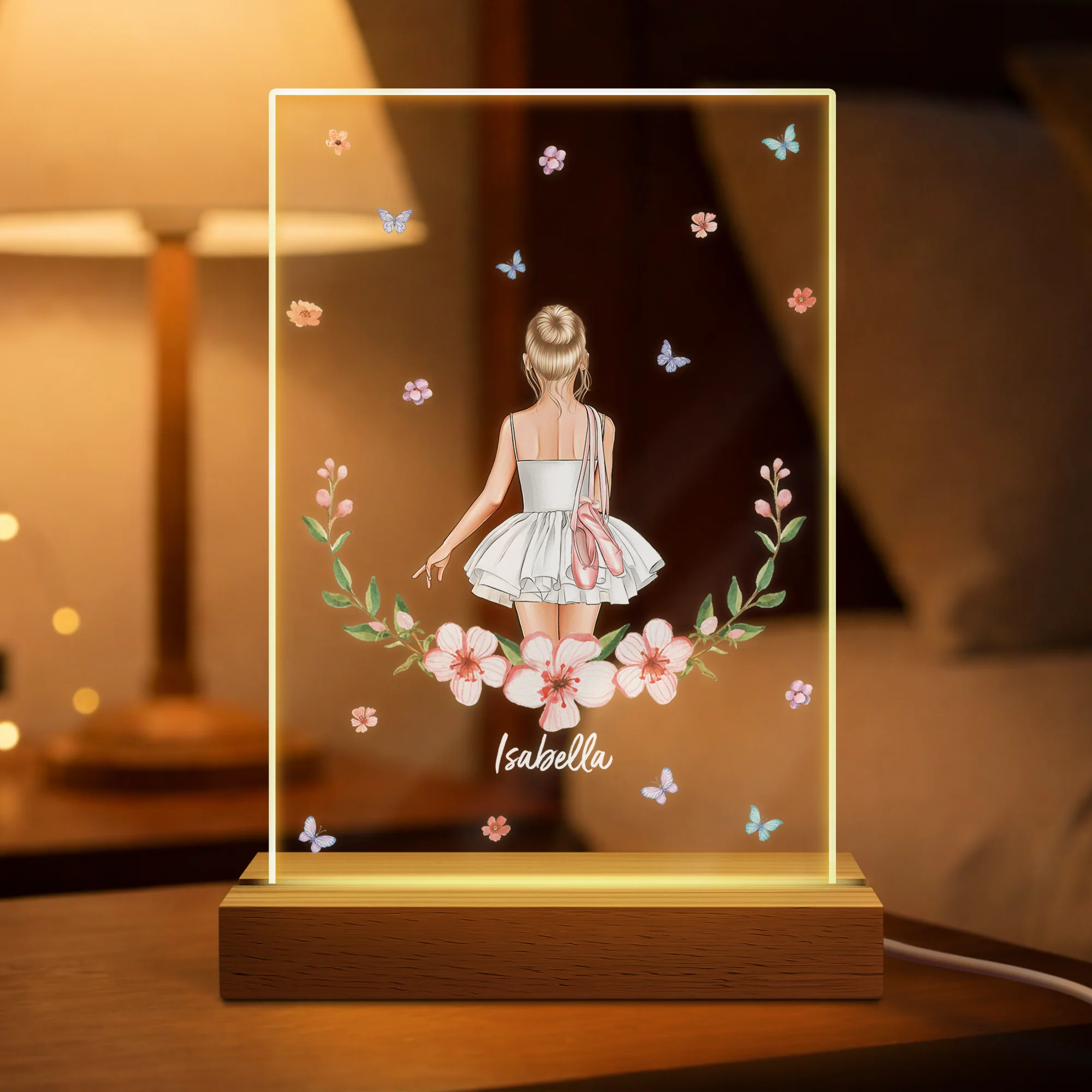 Veilleuse Personnalisée Enfant Femme - Future Ballerine