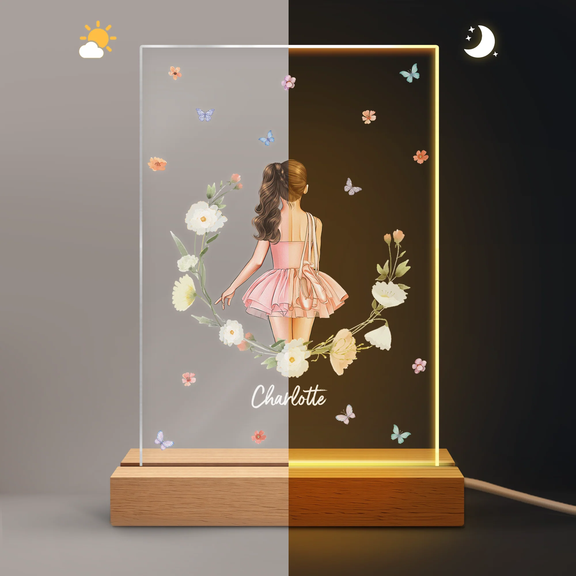 Veilleuse Personnalisée Enfant Femme - Future Ballerine - Image 5