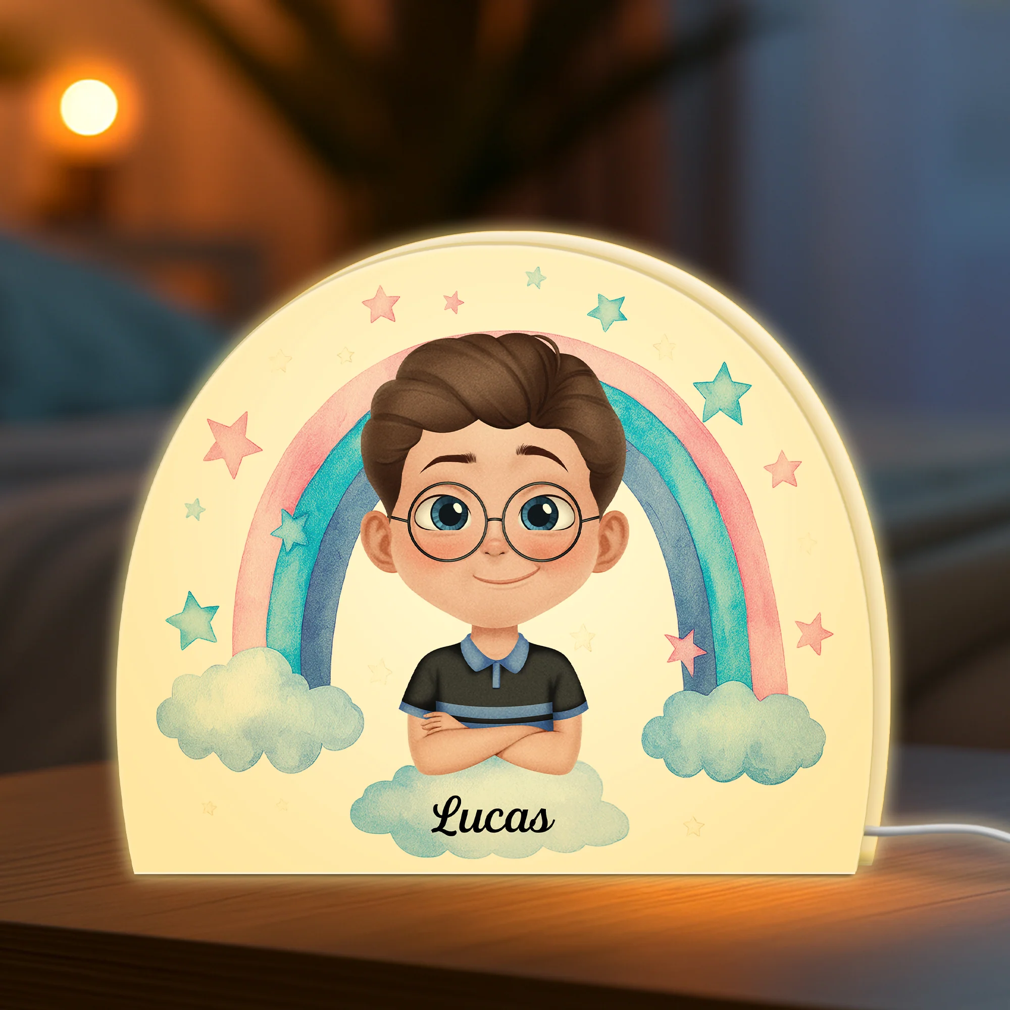Veilleuse Personnalisée - Enfant Mignon - Version Florale - Image 2