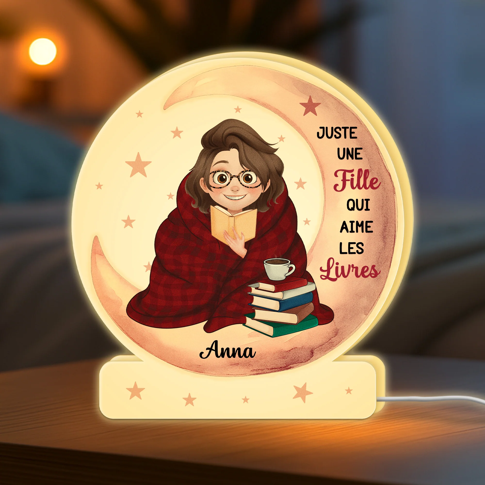 Lightbox Personnalisable - Juste Un Garçon/Une Fille Qui Aime Les Livres - Image 2