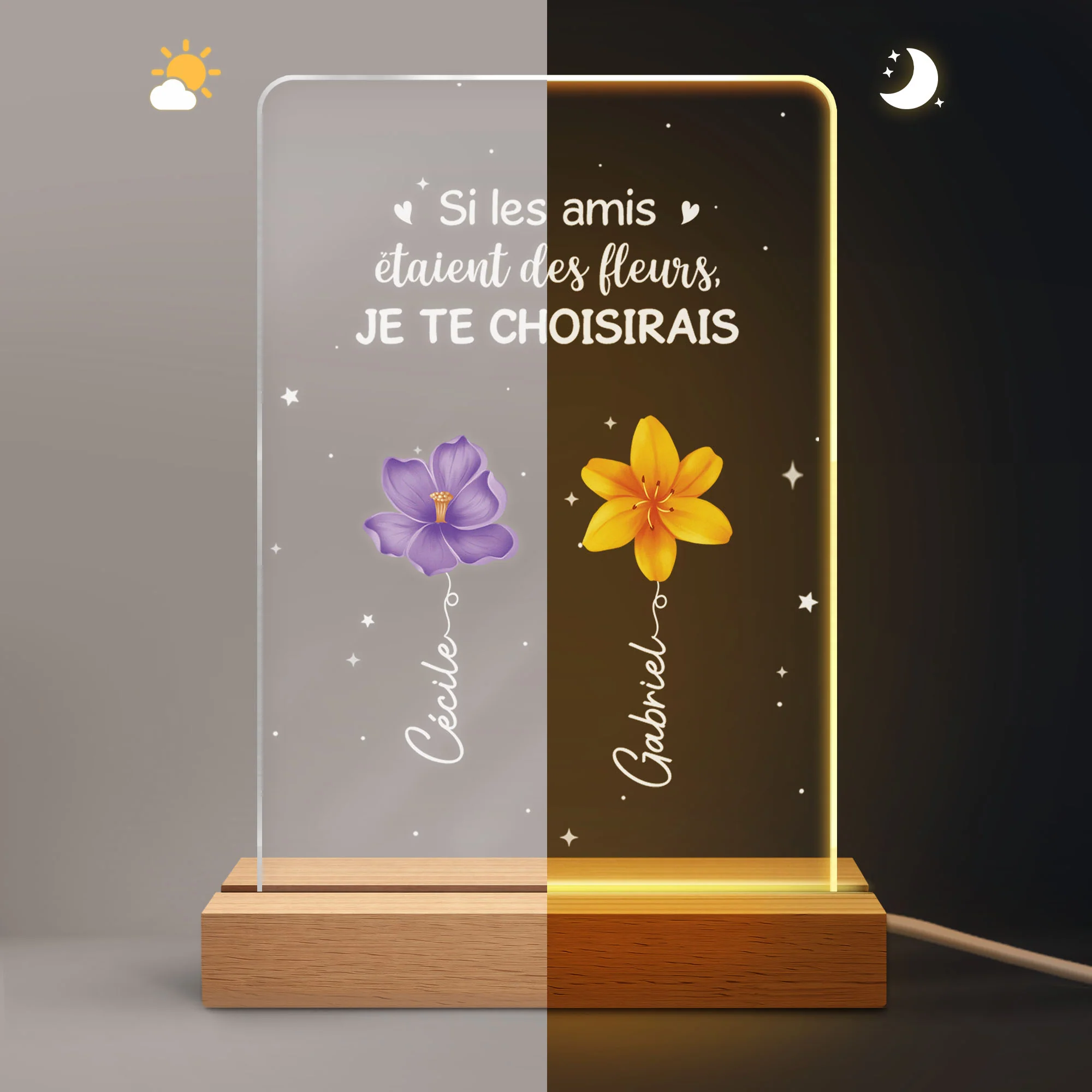 Veilleuse Led Personnalisé | Meilleures Amies Comme Les Étoiles - Image 5