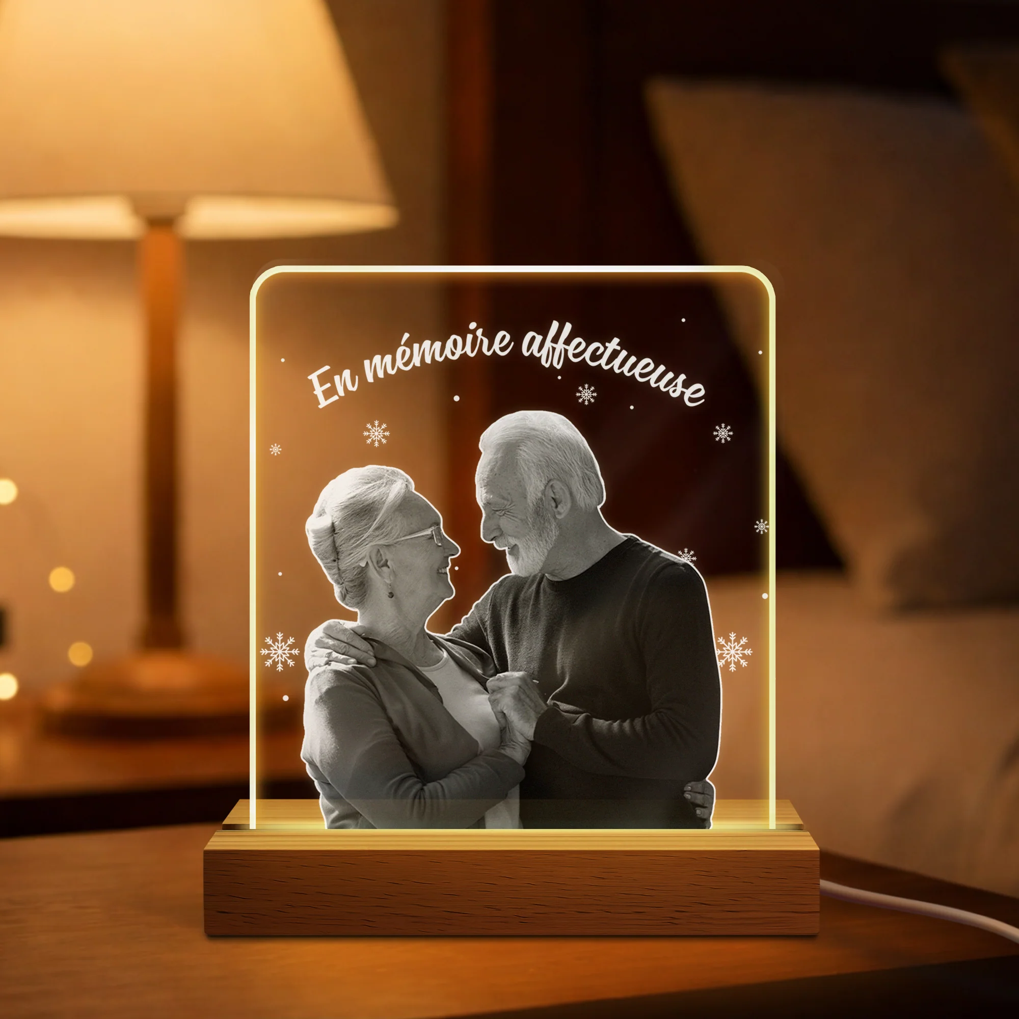 Veilleuse Personnalisé Photo - En Mémoire Affectueuse