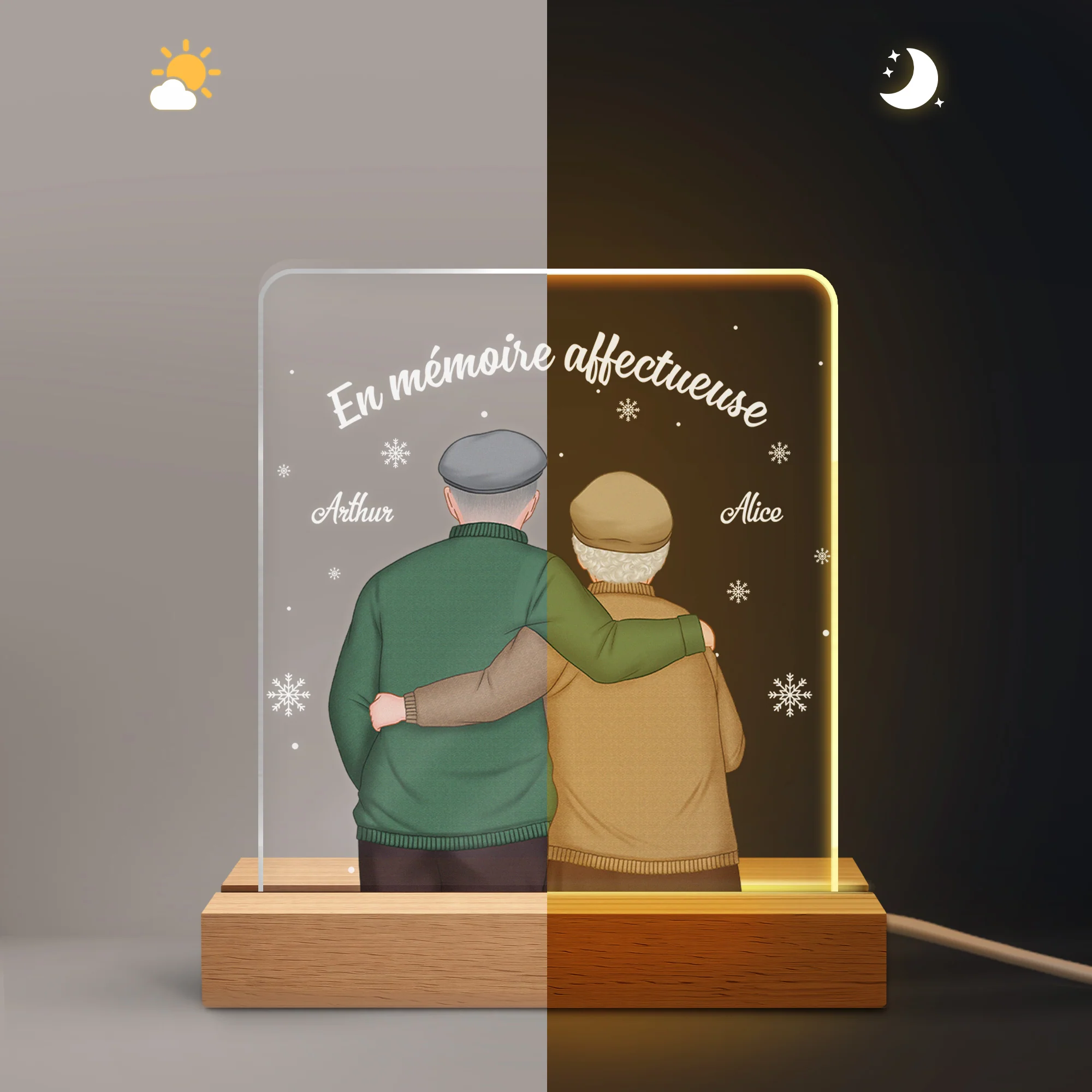 Veilleuse Personnalisé Photo - En Mémoire Affectueuse - Image 5
