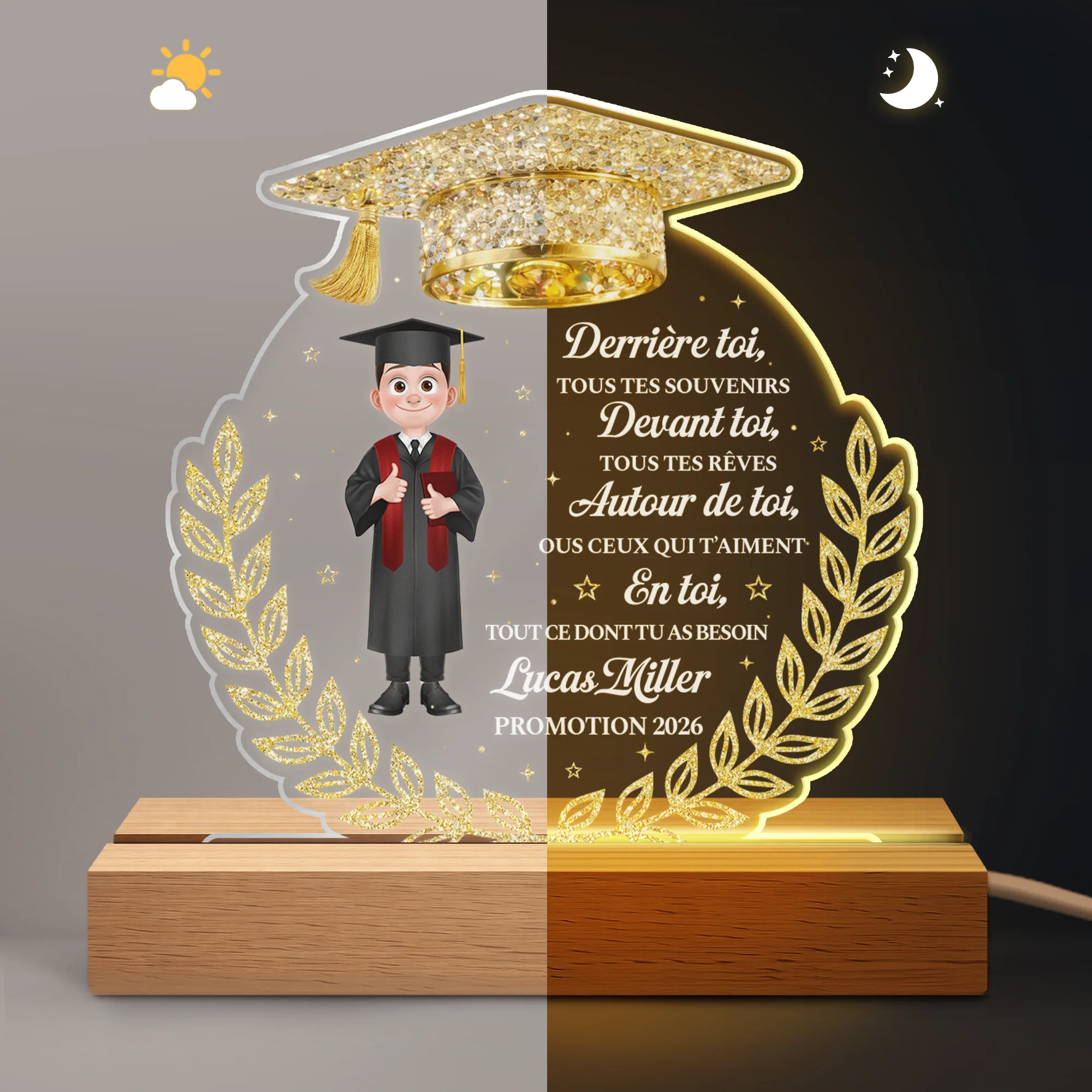 Veilleuse Personnalisée | Félicitation Diplôme Tous Tes Souvenirs - Image 5