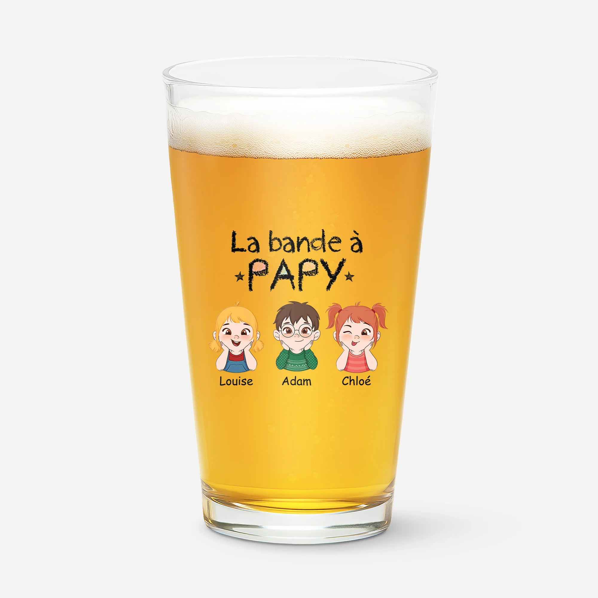 Verre à Bière Papa Personnalisé - La Bande À Papa - Verre À Bière