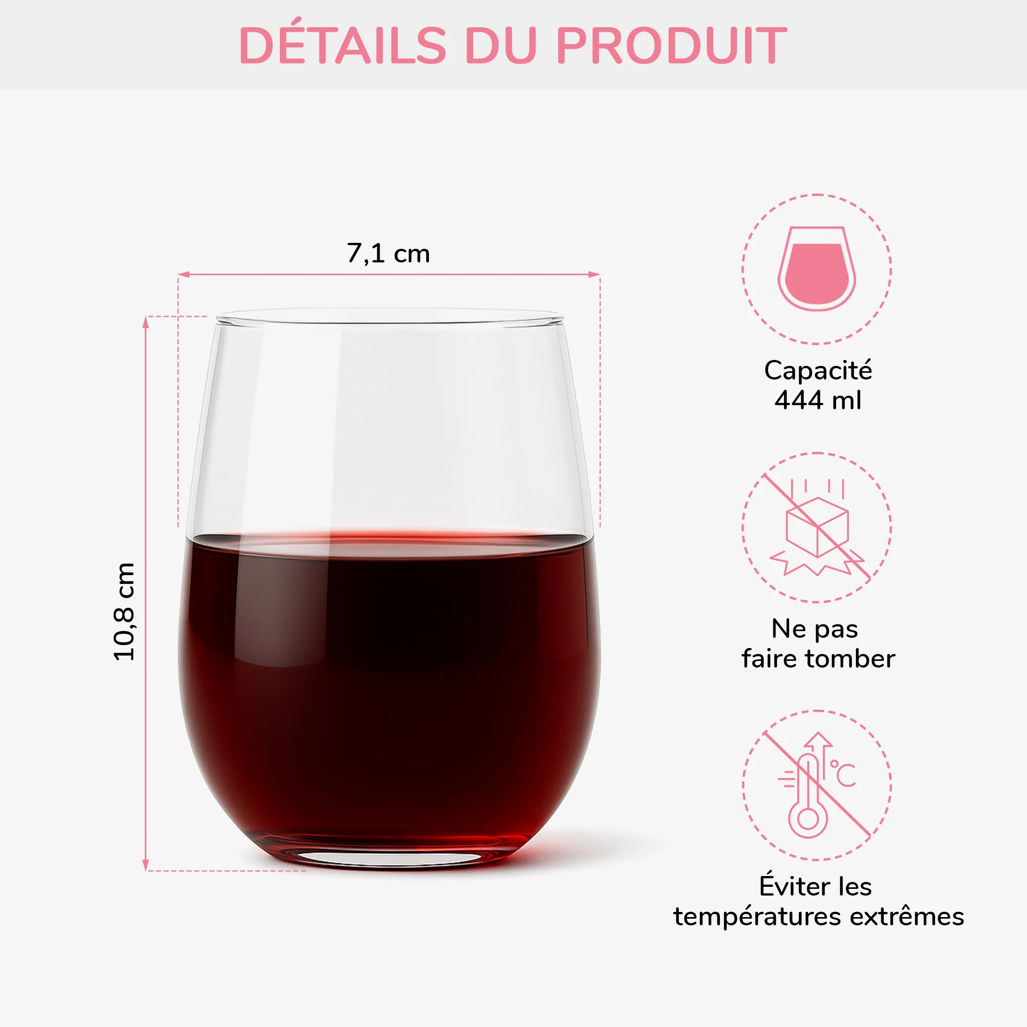 Verre À Vin Sans Pied Personnalisé Anniversaire Pour Femme/Homme - Reines Naissent En Décembre - Image 3