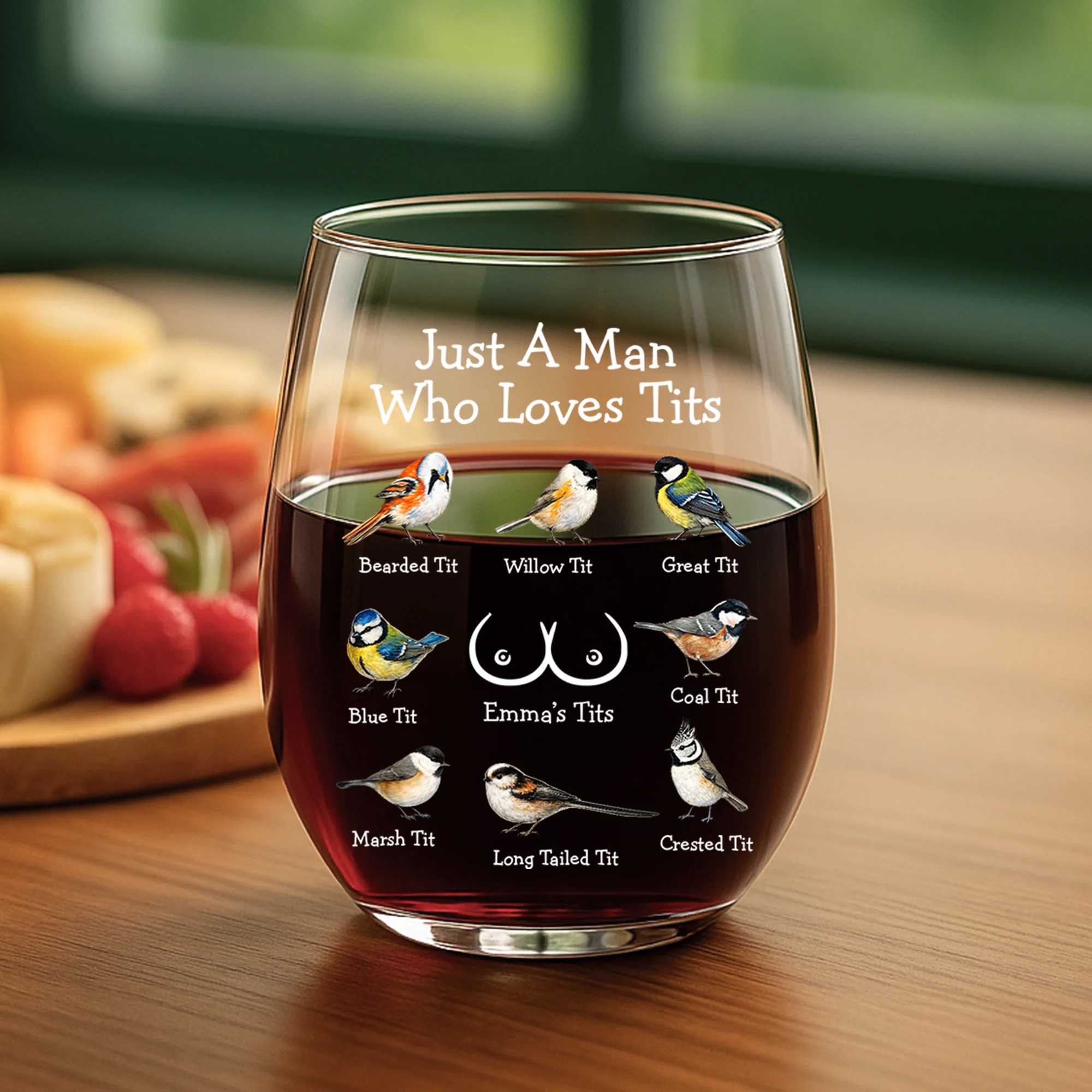 Verre À Vin Sans Pied Personnalisé Couple Humour - Nice Tits - Image 2
